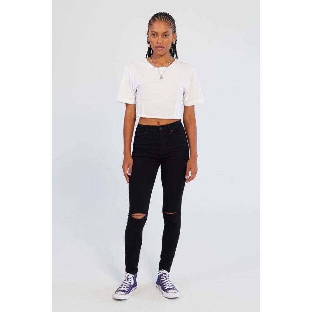 BDG Women's Black Twig High-Waisted Distressed Denim Jeans